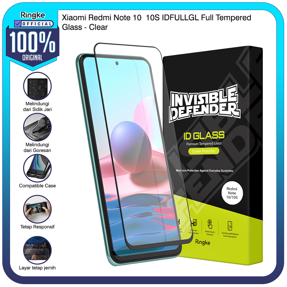 Ringke Redmi Note 10 IDFULLGL Full Cover Tempered Glass Anti Gores