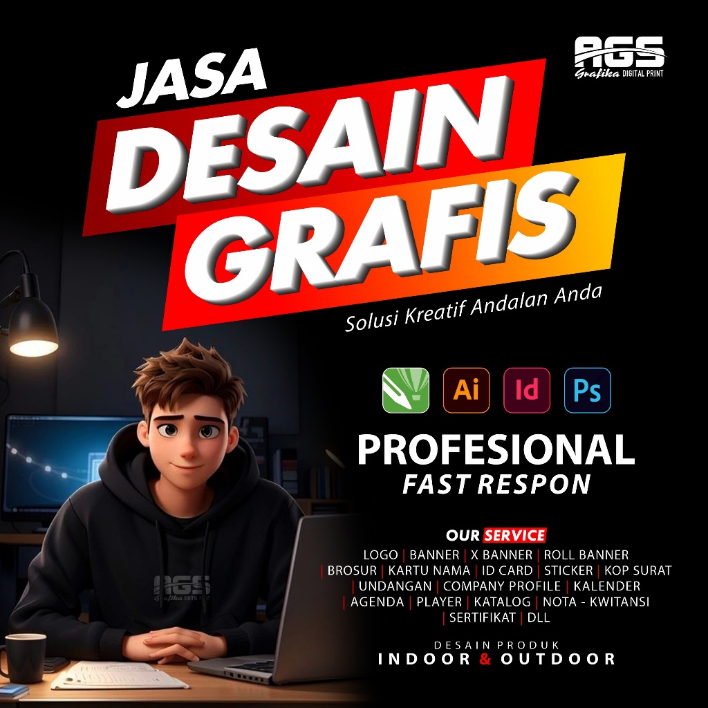 

JASA DESAIN GRAFIS, DESAIN LOGO, SPANDUK, BANNER, BROSUR, STIKER, LABEL, KEMASANAN, KAOS, MOCKUP DLL