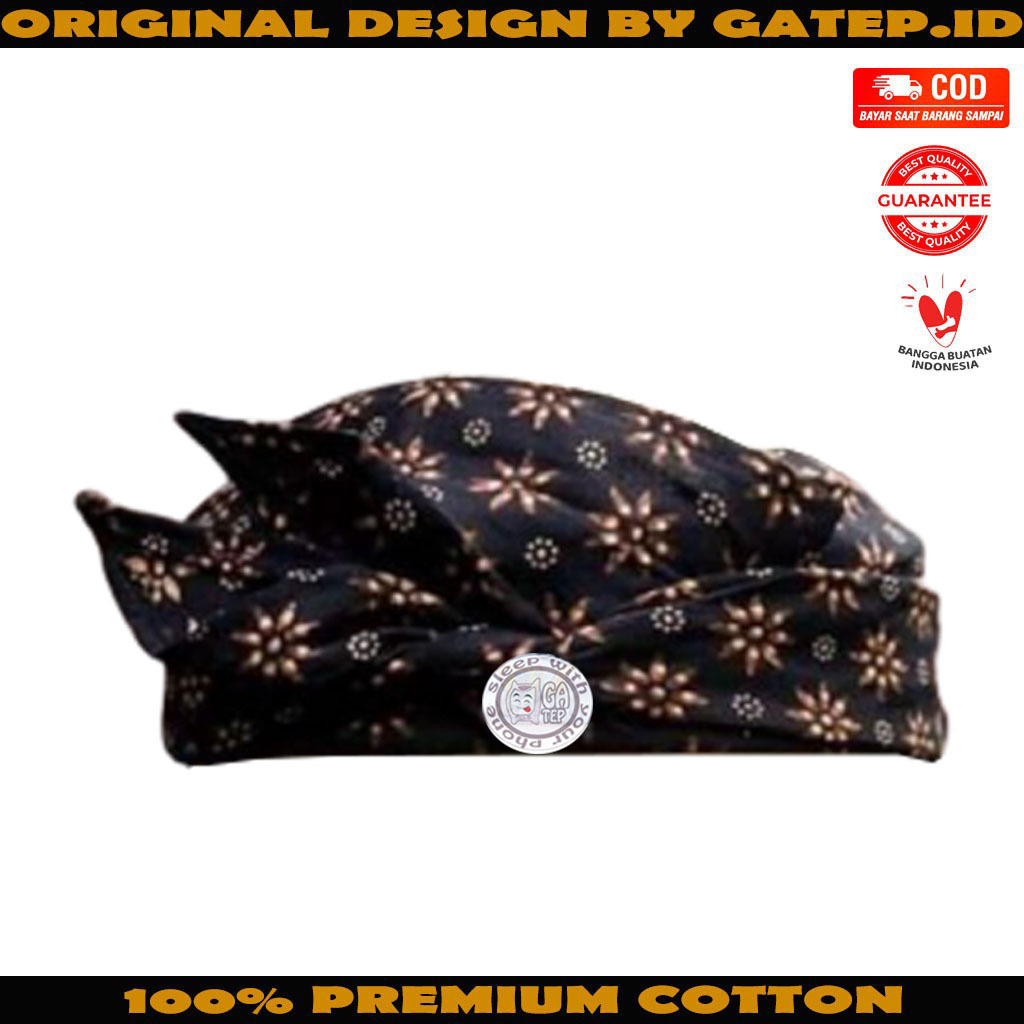 Udeng Batik Bintang Janggar Nayah Sibakan / Ikat Kepala Khas Bali / Belangkon Bali / Peci Bali / Top