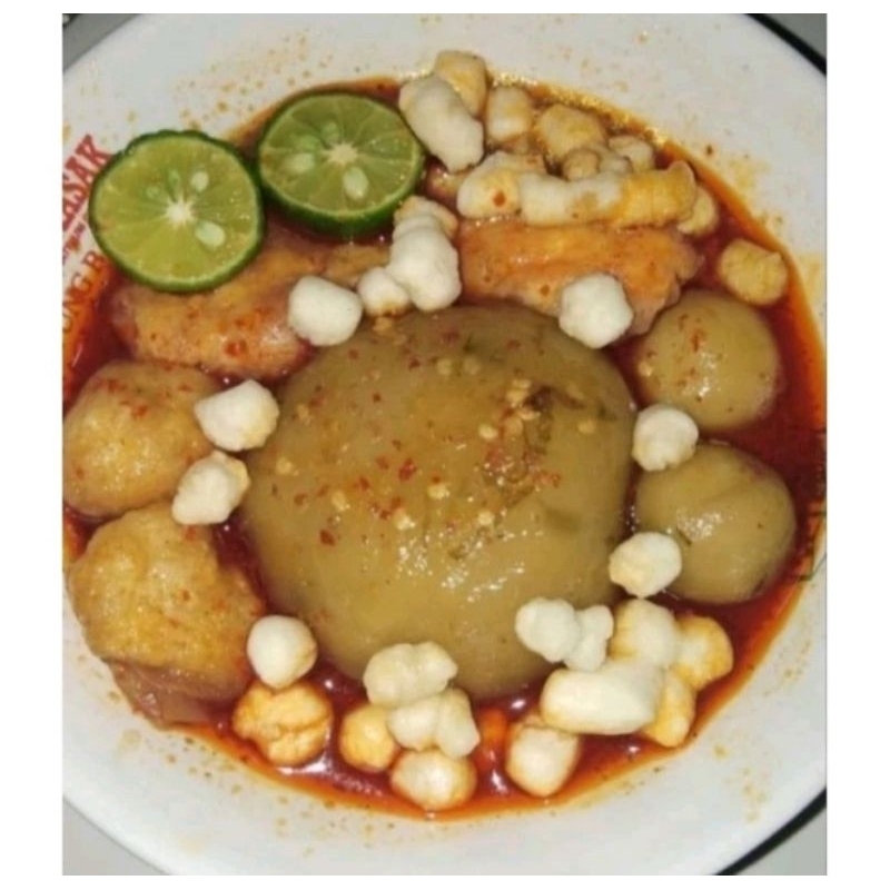 

baso Aci jumbo isi ayam suwir jeletot komplit bumbu