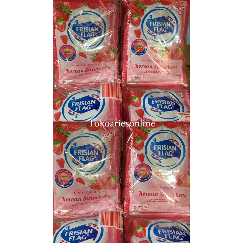 

BARU Frisian Flag STRAWBERRY Kental Manis (6 × 40 gram)