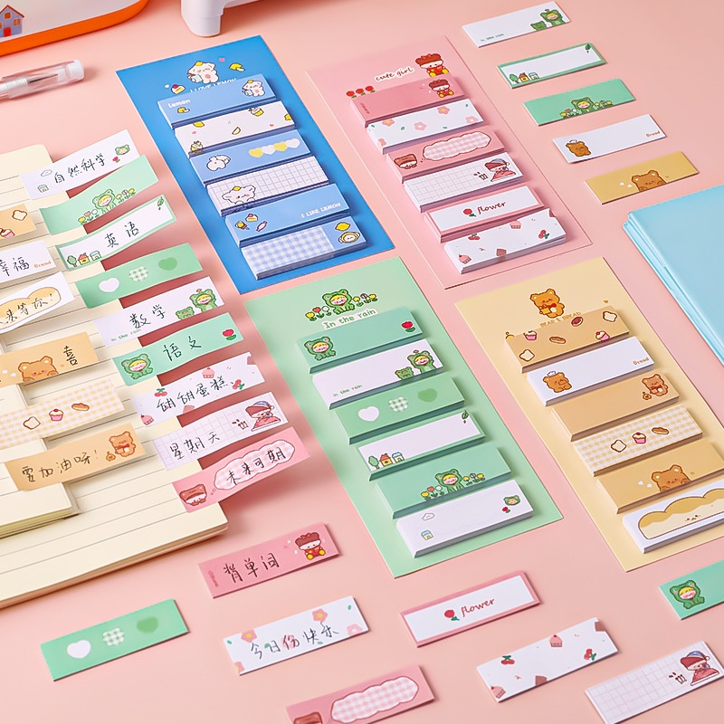 

PEMBATAS BUKU MOTIF ANIMASI / STICKY NOTE / PEMBATAS BUKU LUCU IMUT 6IN1