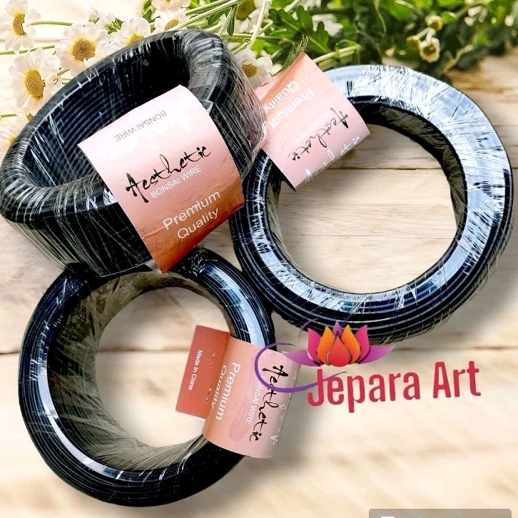 Aesthetic Kawat Bonsai Hitam Import 1 kg, Kawat Kerajinan