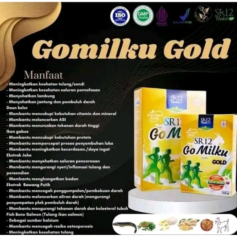 

GOMILKU GOLD SR12 / SUSU KAMBING BUBUK / SUSU UNTUK LANSIA / BPOM / MENINGKATKAN KESEHATAN TULANG DAN SENDI / MENCEGAH OSTEOPOROSIS / MENJAGA DAYA TAHAN TUBUH