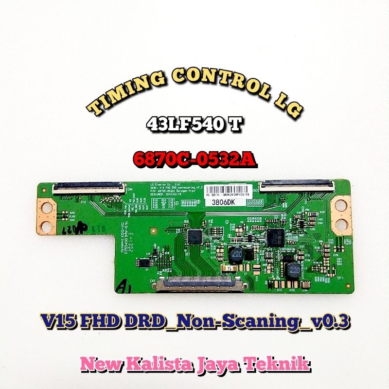 TCON TV LG 43LF540T ORIGINAL V15 FHD 6870C-0532A TICON LG 43LF540 LOGIC 43LF540 TIKON LG 43LF540T TC