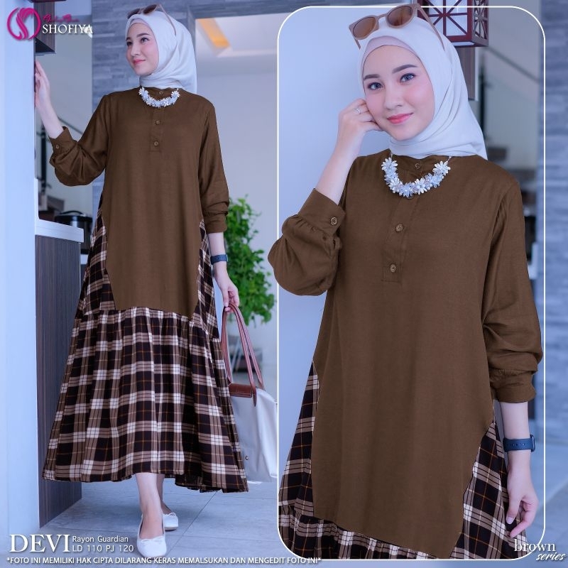Devi Midi By Shofiya || Gamis Midi