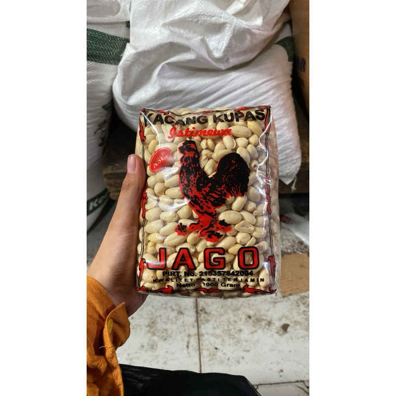

kacang kupas cap jago 1kg✅