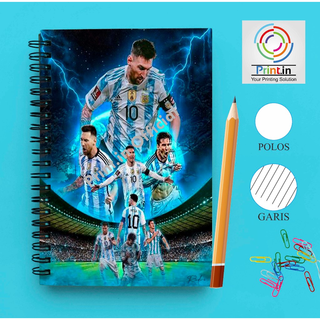 

Notebook Spiral Tema Sepakbola Lionel Messi A5 GARIS/POLOS