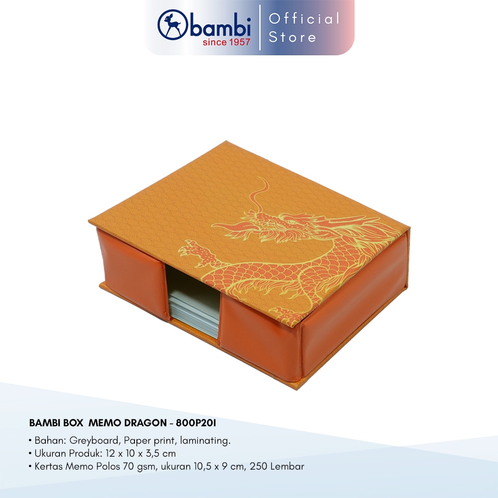 

Bambi Box Storage Tempan Penyimpanan Kertas Memo Edisi Dragon Chinese New Year Original