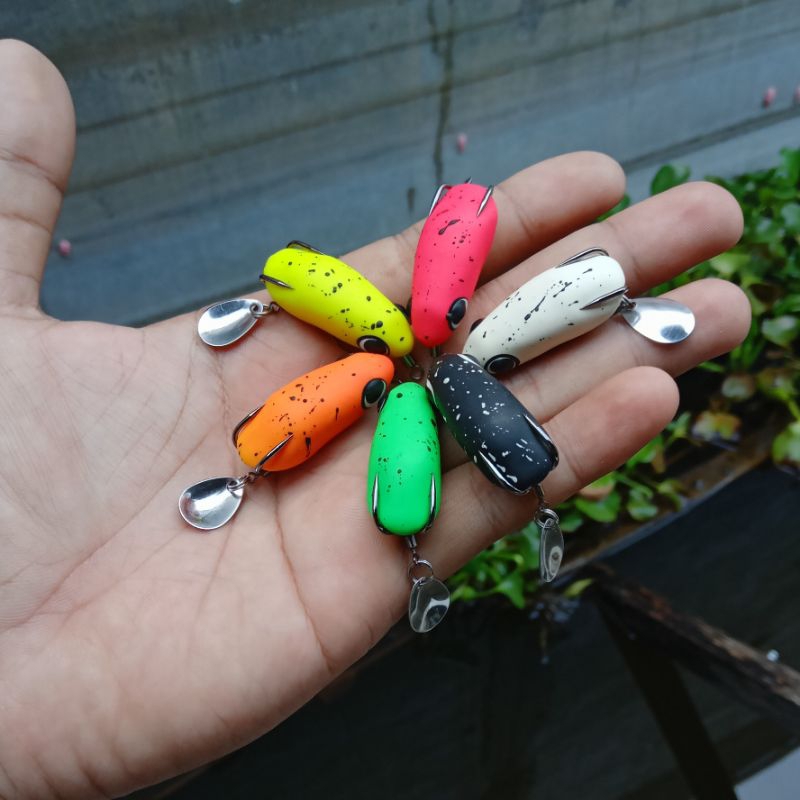 umpan mancing casting Soft frog 3,5 cm