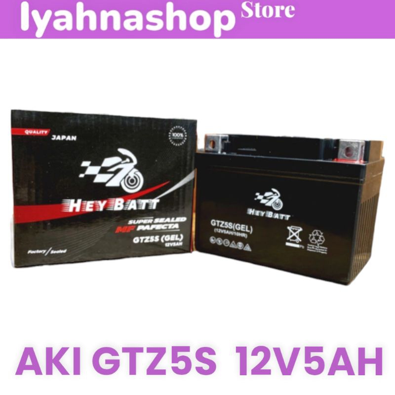 Aki GTZ5S Aki Motor 12v5Ah Aki Motor Beat