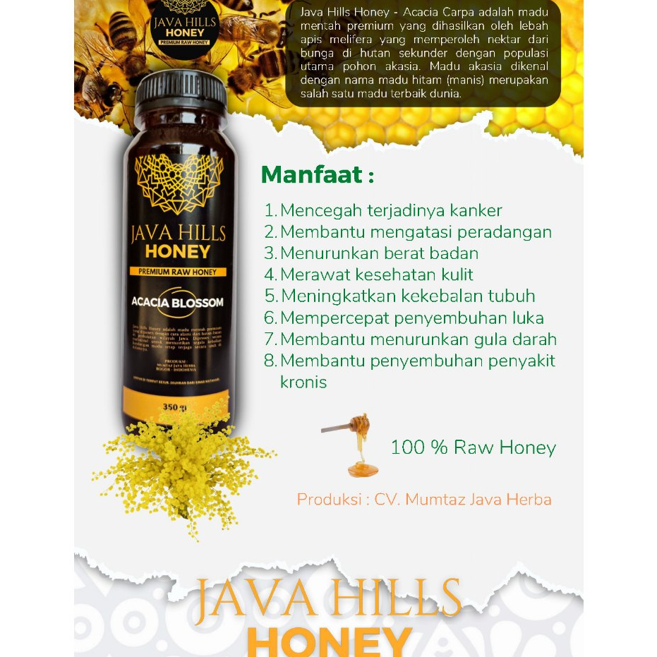 

Madu Akasia 350 Gr | Java Hills | Raw Honey