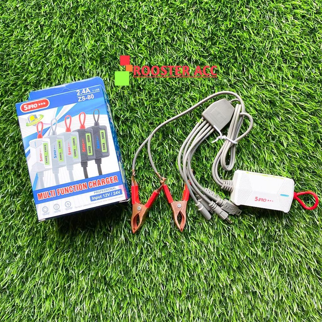 CHARGER AKI 5 BRO 4 USB 2.4A ZS-80