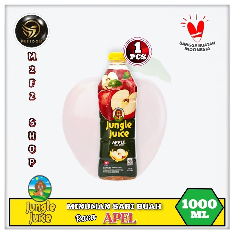 

Diamond Jungle Juice Apple | Jus Apel Botol Pet - 1000 ml | 1 Liter (Kemasan Satuan)