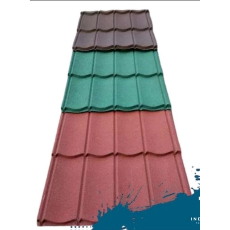 Genteng Atap Metal Polos Merah Hijau Coklat Hitam Pasir 2 x 4 kotak ukuran 80x80 80 x 80 cm
