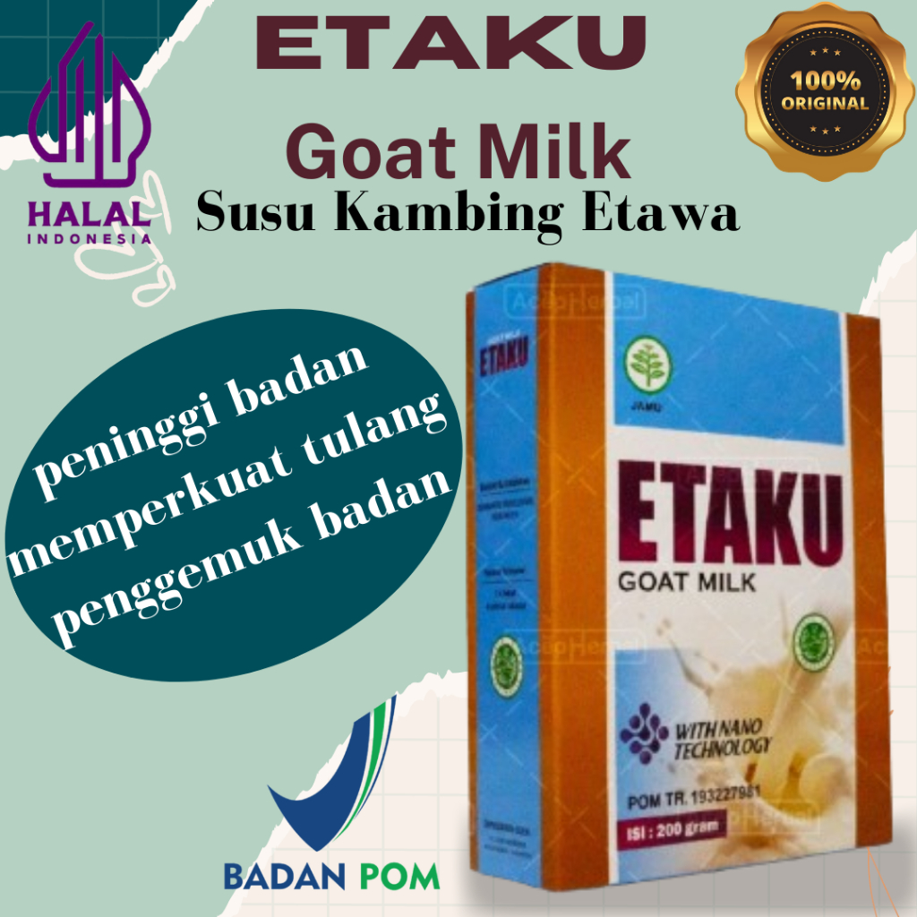 

Peninggi Badan Penggemuk Badan ETAKU Goat Milk Susu Kambing Etawa