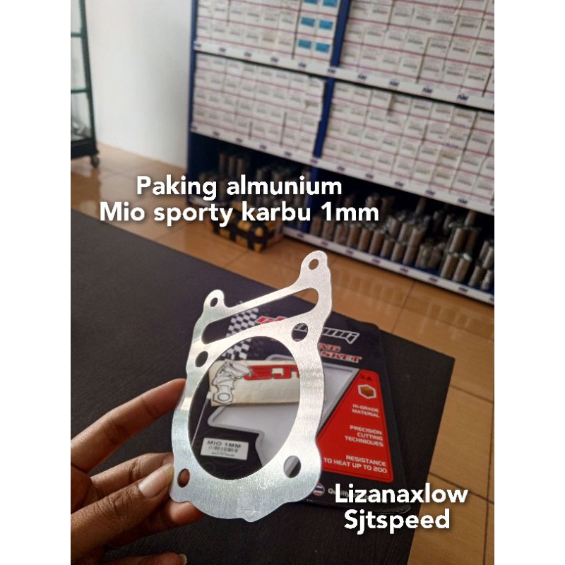 paking alumunium Mio sporty 1mm gfracing paking almunium diameter tengah 69mm gf racing