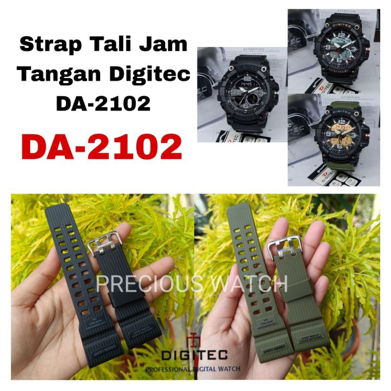 Strap tali jam tangan digitec 2102 tali digitec DA-2102 DA 2102T tali jam digitec 2102T Pas dan bisa