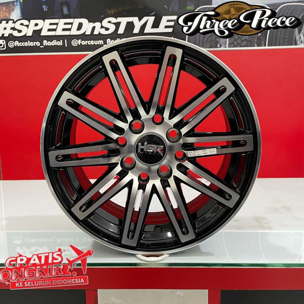 Velg hsr NE4 RING 14 LEBAR 6 ET 35 TWO TONE |mobil city avanza xenia agya brio sigra karimun dll