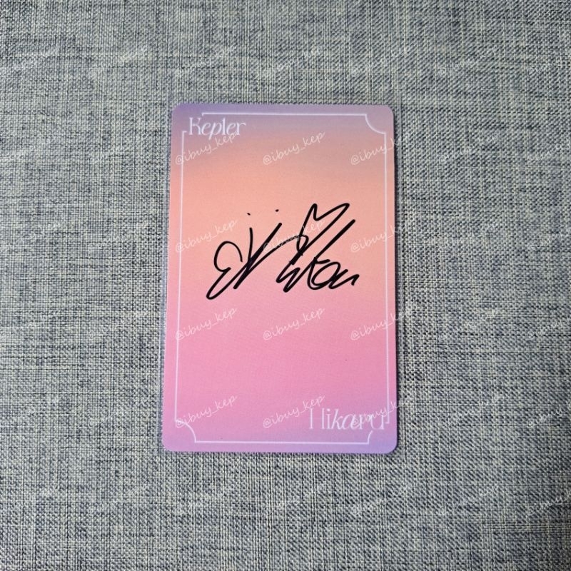 [READY] Kep1er 5th MINI ALBUM MAGIC HOUR SHOWCASE LIMITED BENEFIT HIKARU SIGNED CARD