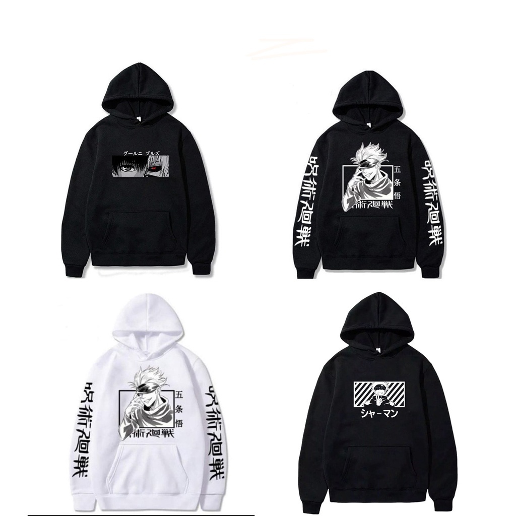 Jaket Hoodie Sweater Anak Anime Jujutsu Kaisen Umur 2-12 Tahun