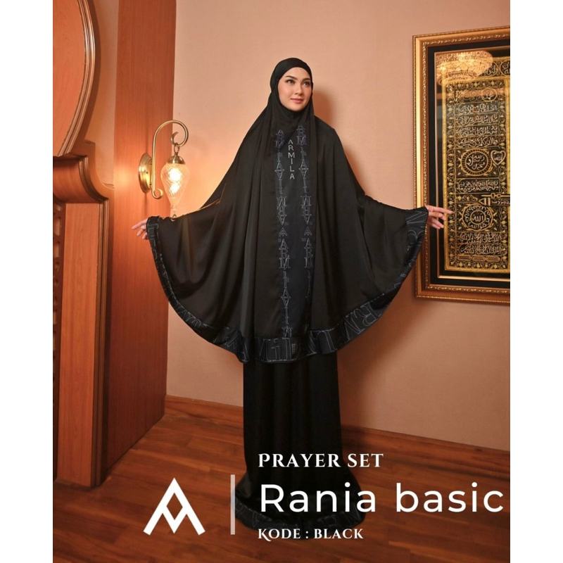 Rania Basic Black | Armila Syari Premium| Mukena Armila