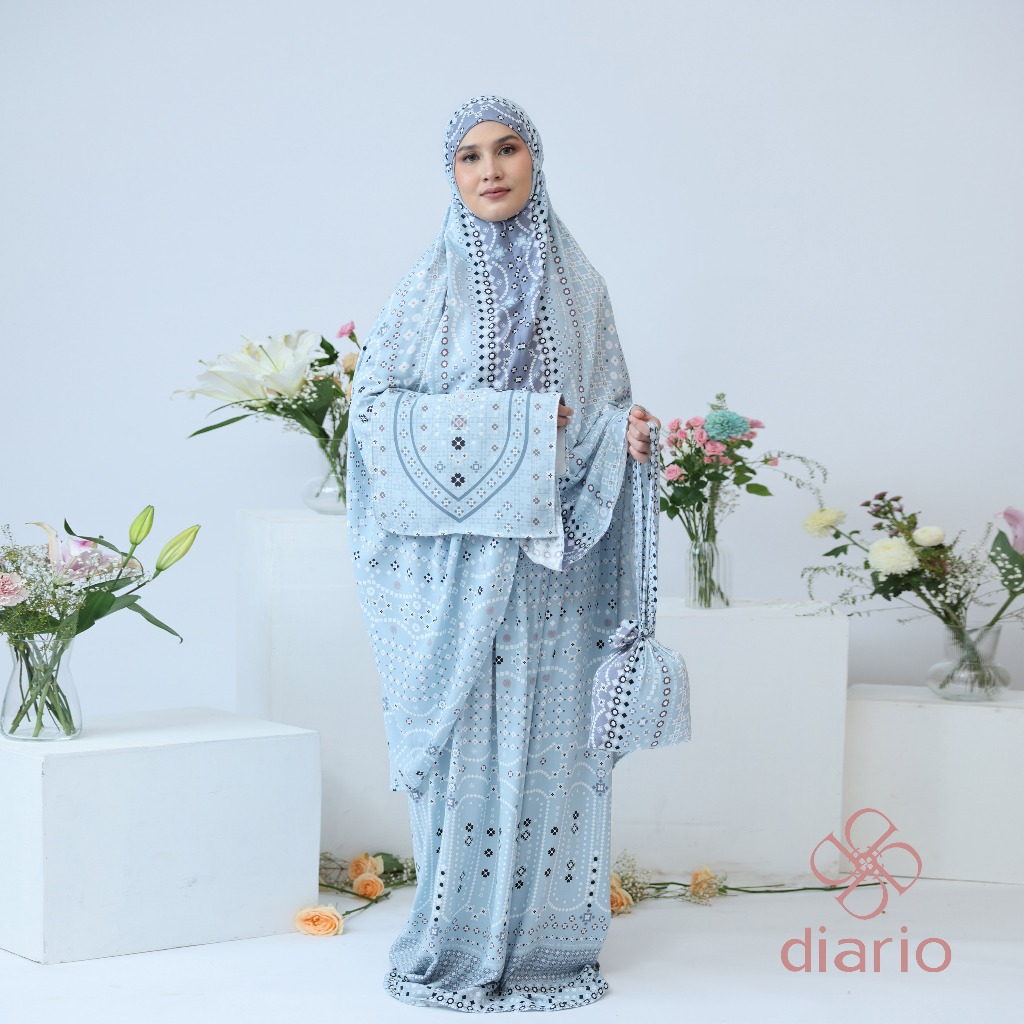 Diario x Dwihanda - Mukena Sejiwa Prayer Set 2in1 Free Sejadah Travel