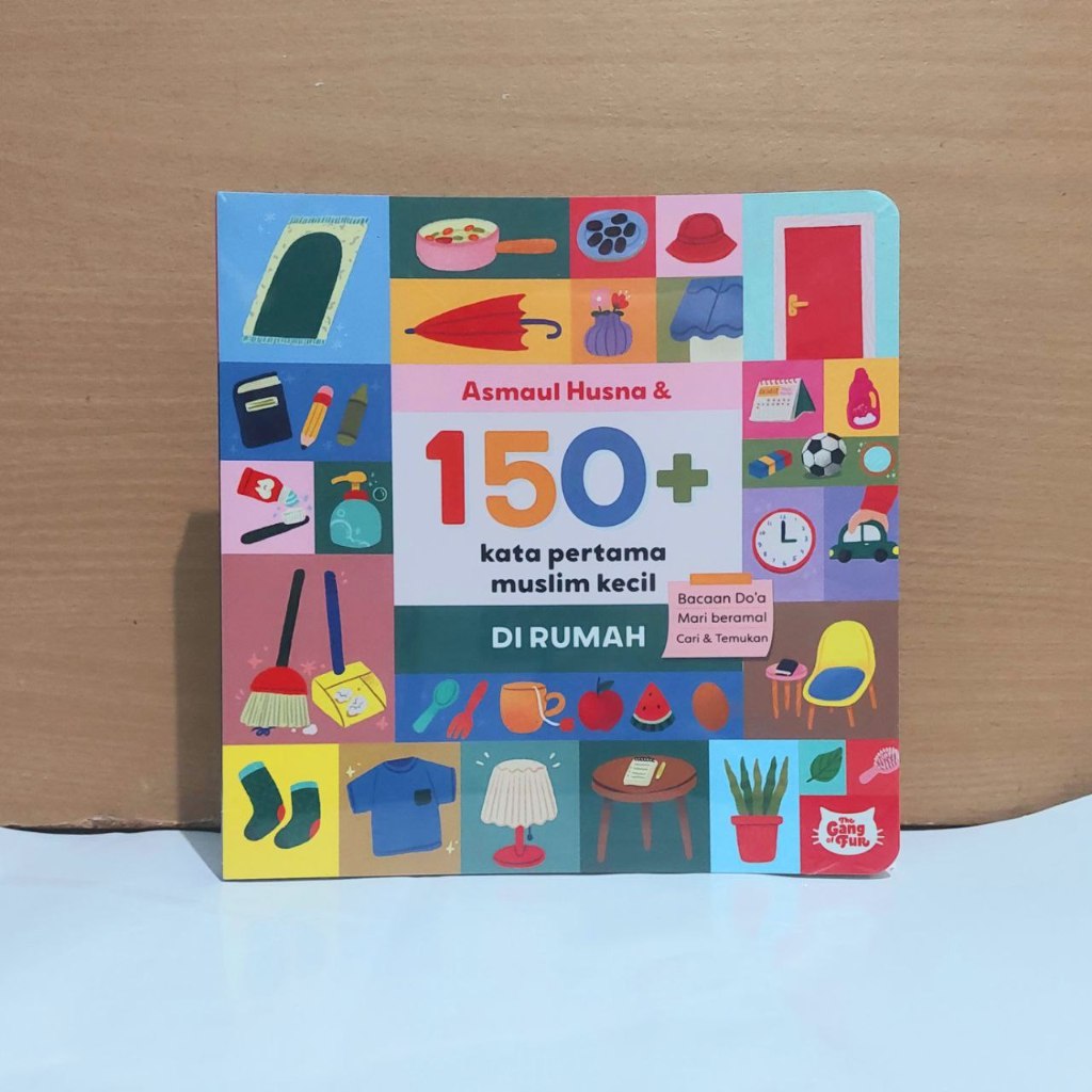 Boardbook Asmaul Husna dan 150 + KataPertamaMuslim Kecil dirumah