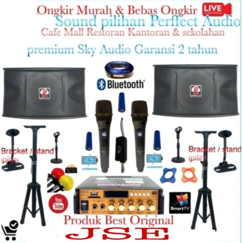 paket Karaoke set sound 10 inch Sky Audio premium Audio Musik Hd