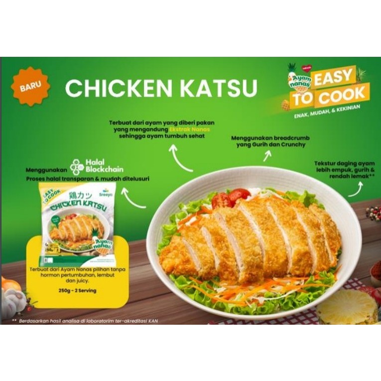 

AFGC CHICKEN KATSU SREEYA 250GR AYAM NANAS EASY TO COOK