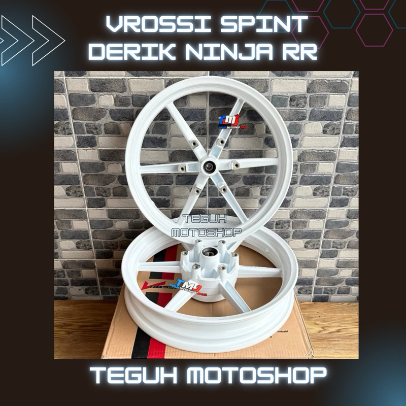 VELG VROSSI SPRINT DERIK NINJA RR UKURAN 250 300 RING 17 PUTIH DAN GOLD