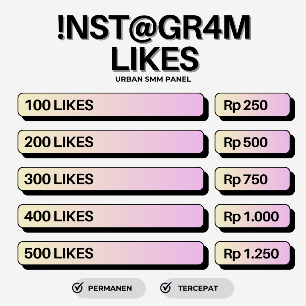 URBAN SMM - Instagram Like Permanen No Drop| Like Instagram Aktif Permanen Indonesia Mix| Like IG Re