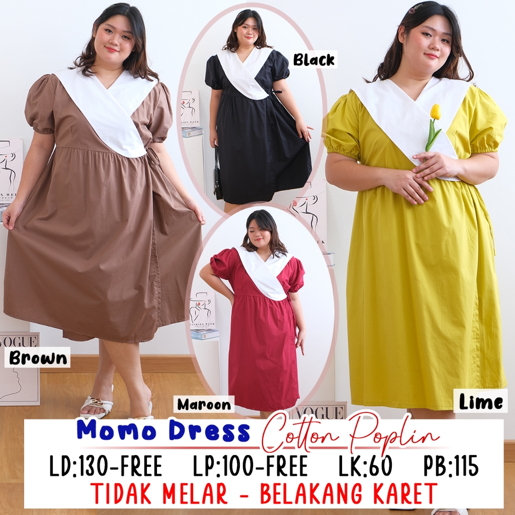 MOMO DRESS WANITA JUMBO SIZE KIMONO NEW EDITION