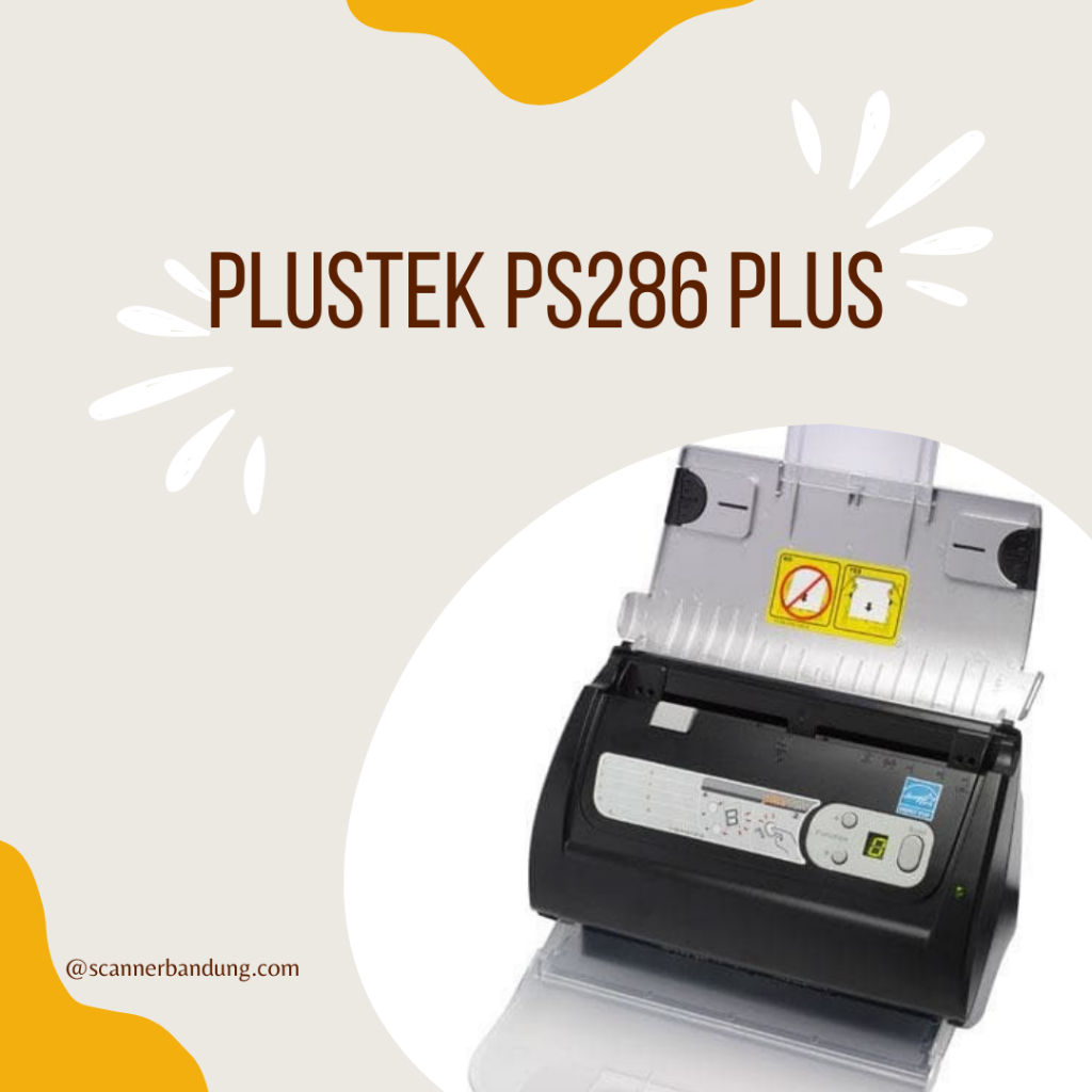 Scanner Plustek PS286 Plus - PS 286 scanner ADF dokumen 25 ppm