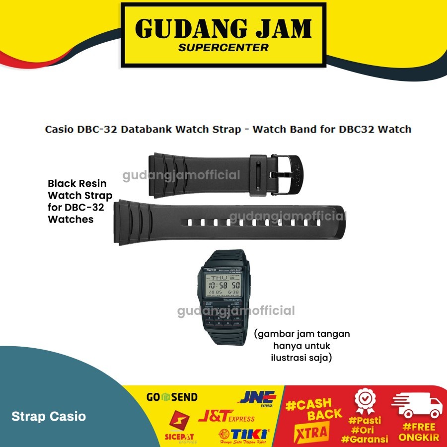 Tali Strap Casio DBC-32 DBC32 DBC-32C 32C DBC32C Band Watch Original