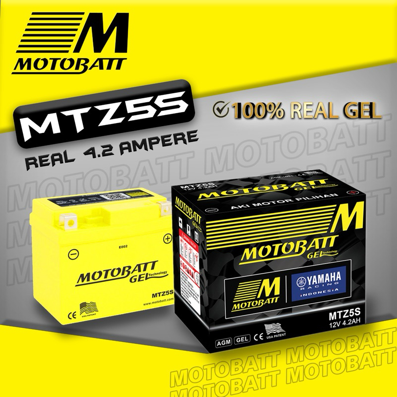 Aki Motobatt MTZ5S untuk motor Honda Beat, Vario 110, Scoopy, Spacy, Verza Aki Kering