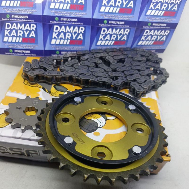 GIR SET REVO ABSOLUTE KWW- GIR RANTAI REVO ABSOLUTE BLADE - REVO INJEKSI TEBAL 428H