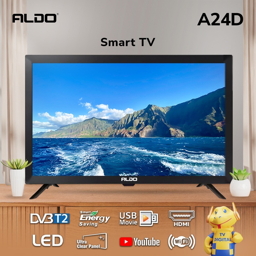 Smart TV 24" Aldo - Digital TV CoolOS Smart TV 24 Inchi