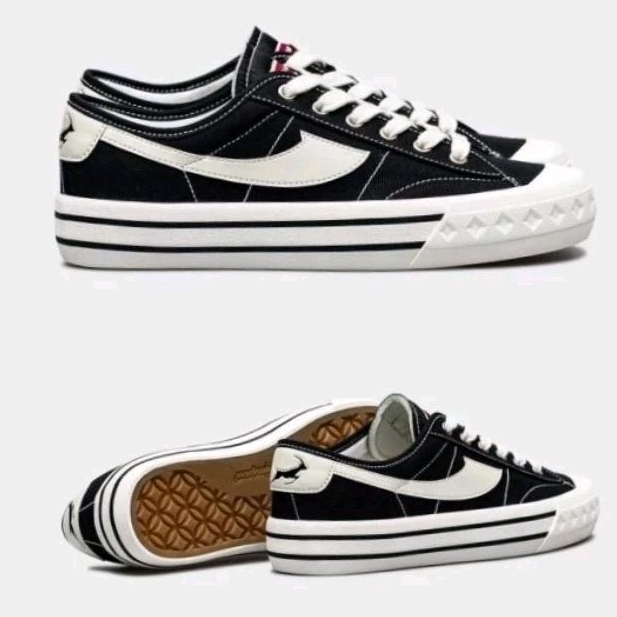 sepatu compass retrograde compas retrograde black white