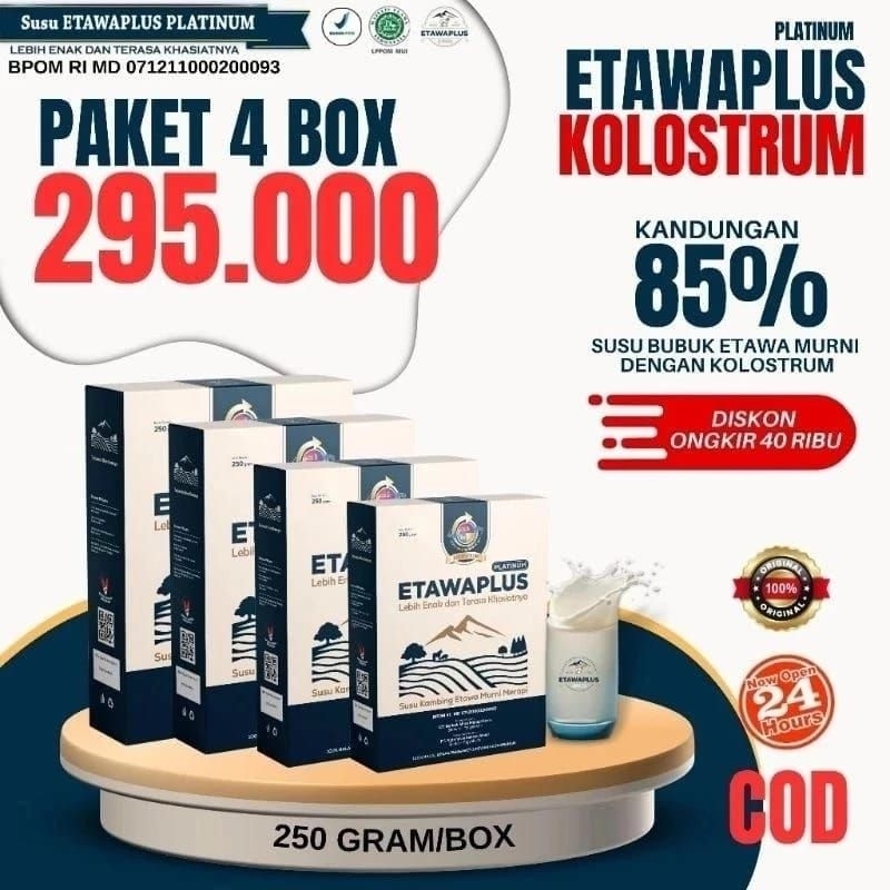 

Paket 4 Box Etawaplus Etawaku Susu Kambing