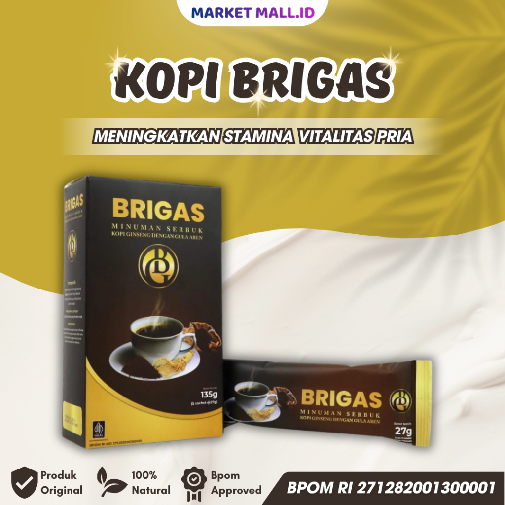 

Kopi Brigas Original Kopi Stamina Pria Dewasa Kemasan 5 Sachet & 10 Sachet