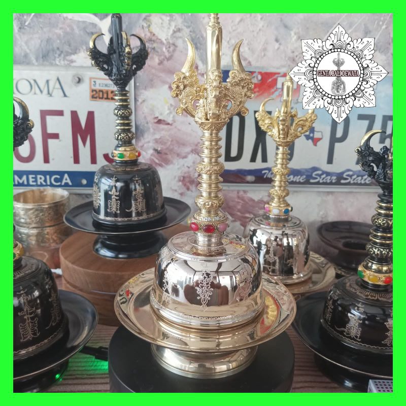 GENTA BALI DEWATA / GENTA NAWA SANGA 8 CM BONGKOK / BAJRA NAWA SANGA