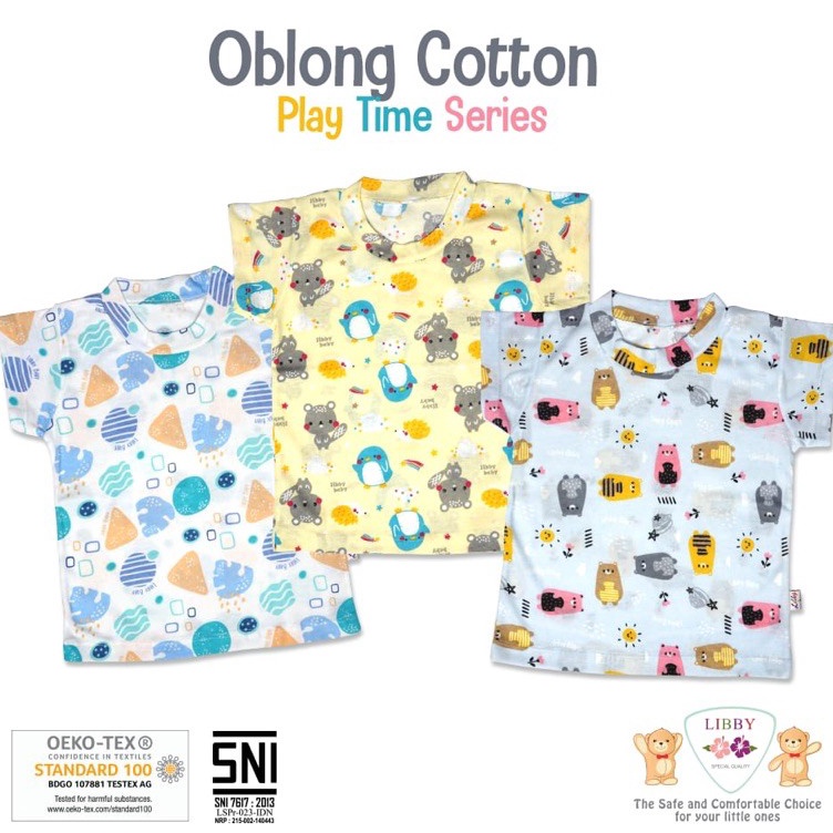 Update Gembira  Kaos Oblong Rib Tipis Libby Baby Print SML 2L XL XXL