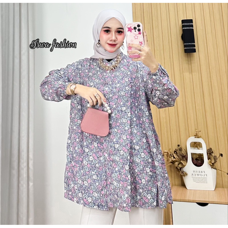 100% aman blouse atasan rayon jumbo kekinian terbaru // blouse rayon jumbo