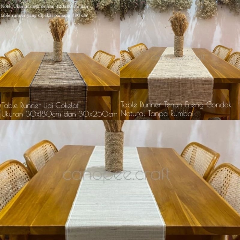 Taplak Meja Makan Aesthetic Panjang 180cm dan 250cm