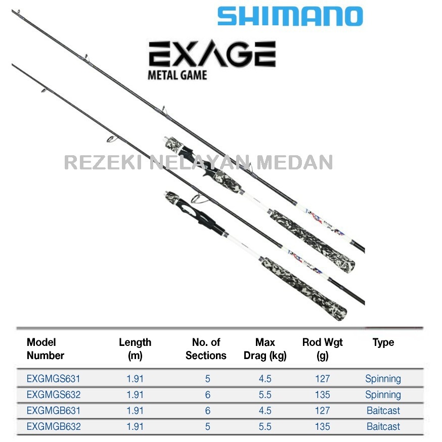 Joran Light Jigging SHIMANO Exage Metal Game [Spinning & Baitcast]