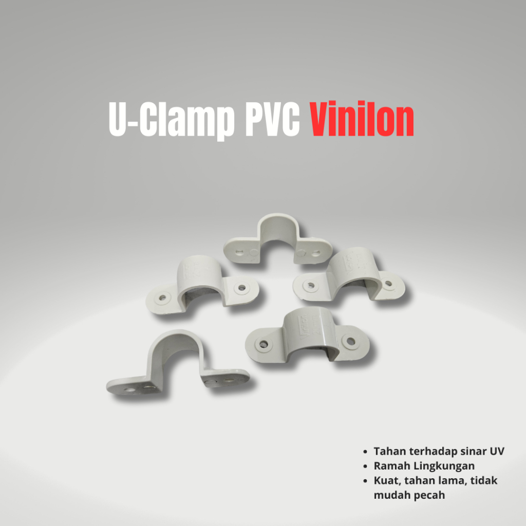 U Clamp PVC - CLAMP PIPA PVC CONDUIT LISTRIK