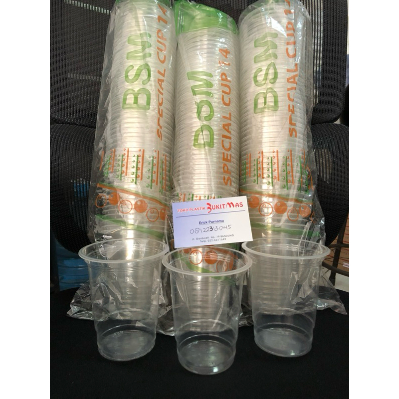gelas cup bsm 14oz gelas plastik bsm 14 oz gelas cup plastik merk BSM