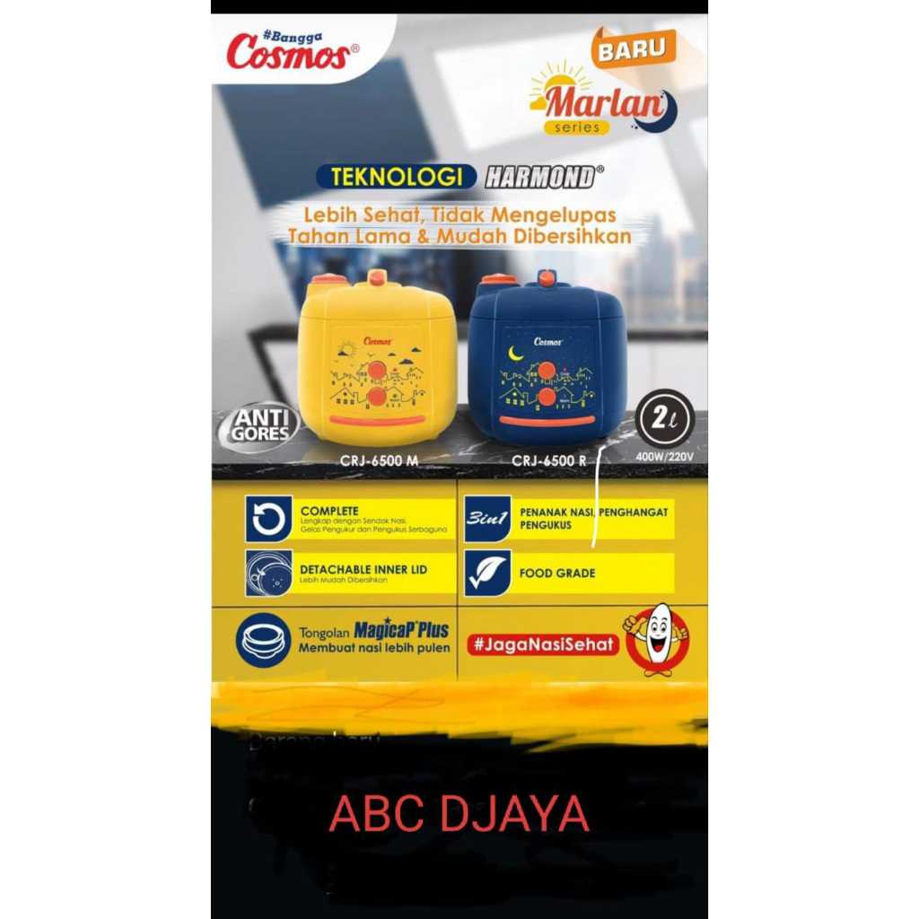 Cosmos Magic Com Rice Cooker 2 Liter Harmond CRJ 6500 CRJ6500 CRJ-6500
