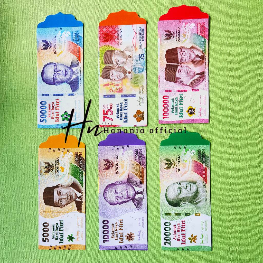 

AMPLOP / ANGPAU LEBARAN MOTIF UANG MAINAN UKURAN PANJANG ISI 100 LEMBAR